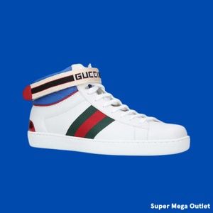 Gucci New Ace leather high-top trainers